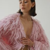 Handmade Alpaca Merino Cardigan: Cropped Open Front Wool Jacket